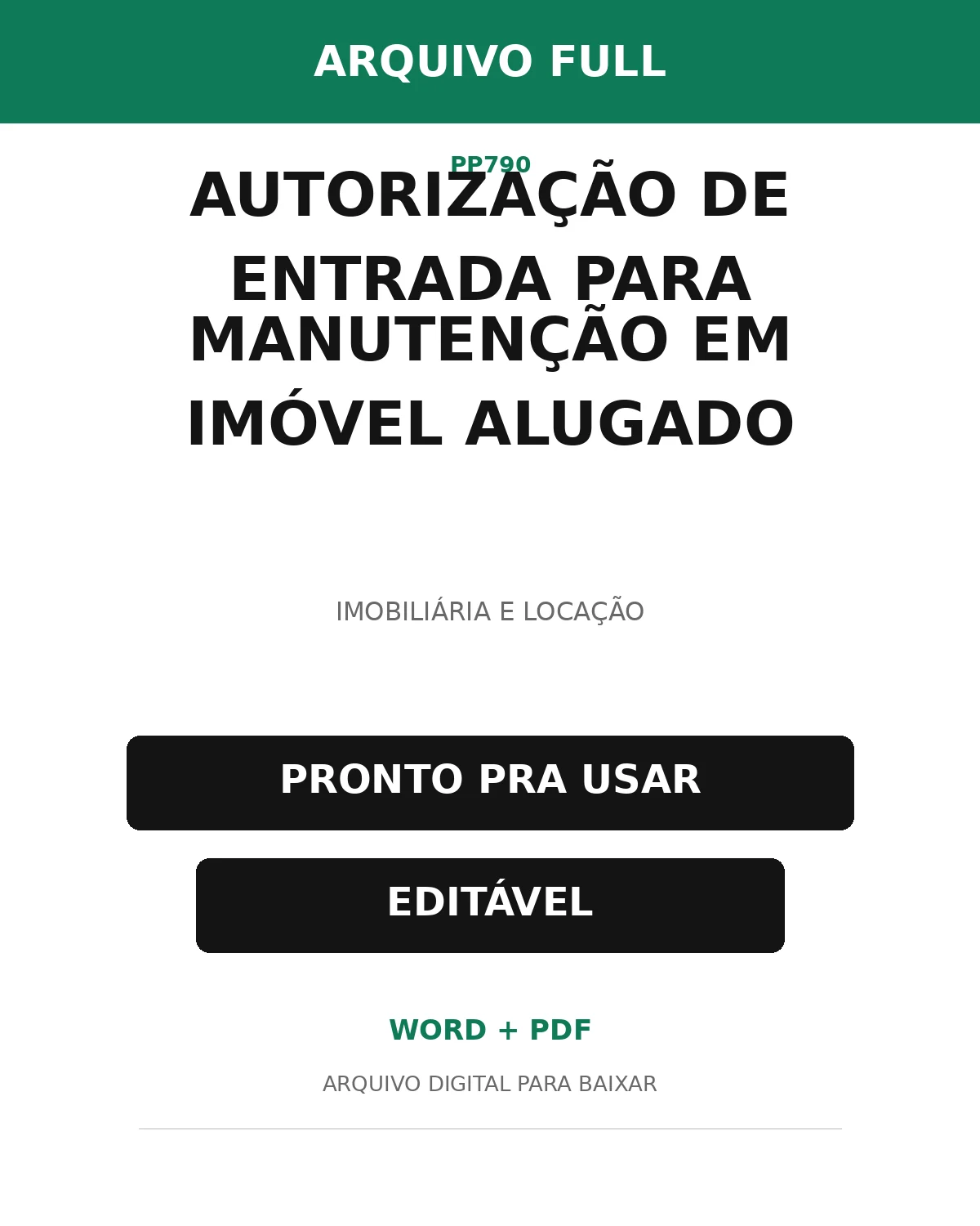 Baixar Autorização de Entrada para Manutenção em Imóvel Alugado Online – Word e PDF
