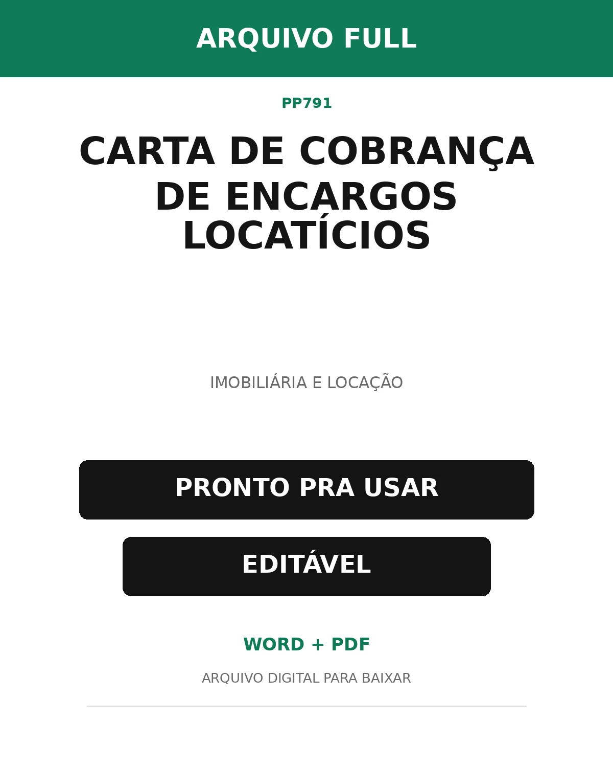Baixar Carta de Cobrança de Encargos Locatícios Online – Word e PDF