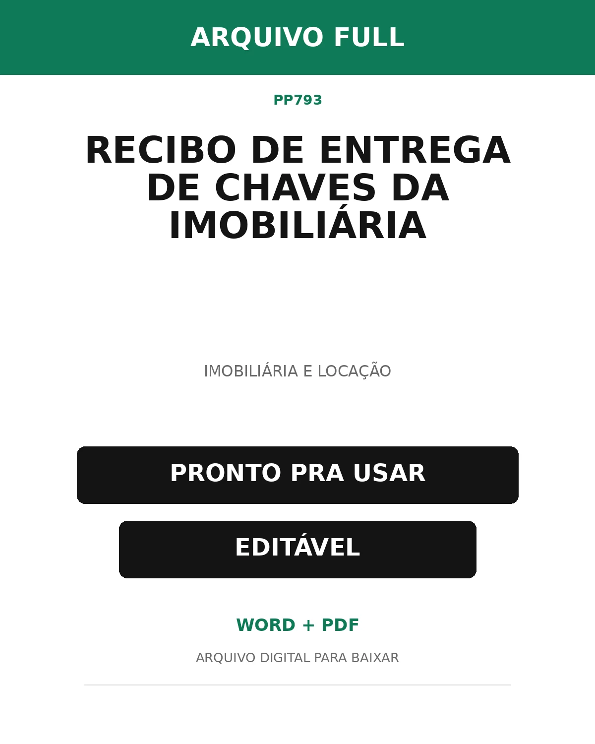Baixar Recibo de Entrega de Chaves da Imobiliária Online – Word e PDF