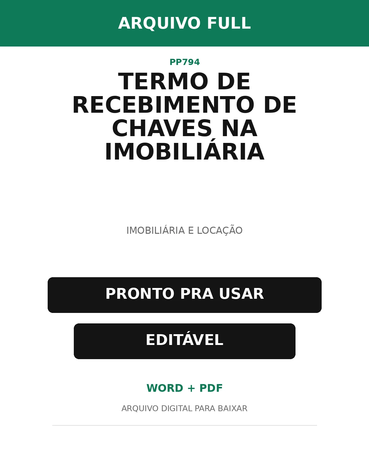 Baixar Termo de Recebimento de Chaves na Imobiliária Online – Word e PDF