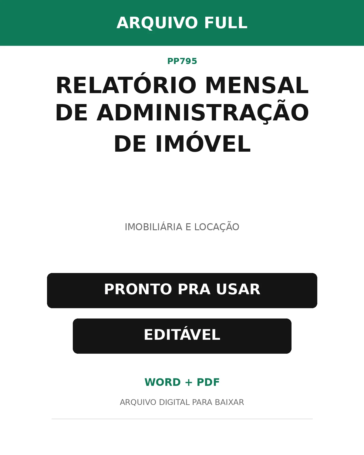 Baixar Relatório Mensal de Administração de Imóvel Online – Word e PDF