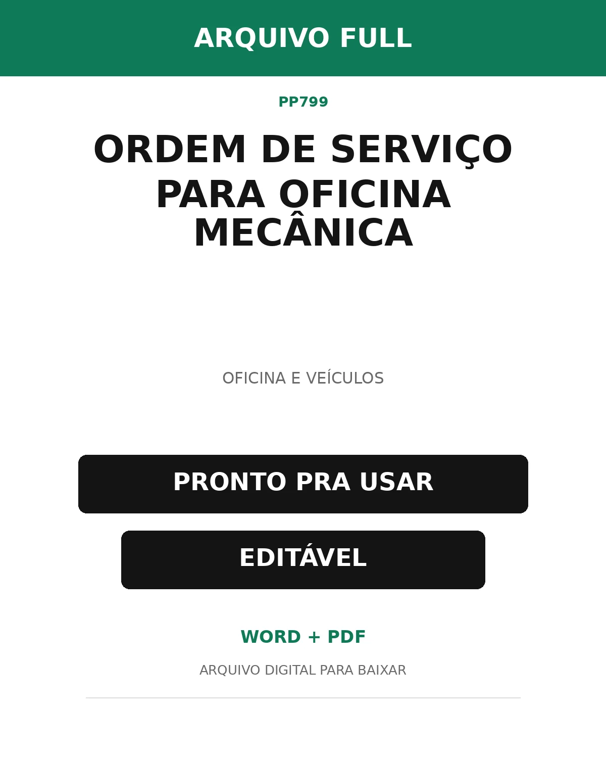 Baixar Ordem de Serviço para Oficina Mecânica Online – Word e PDF