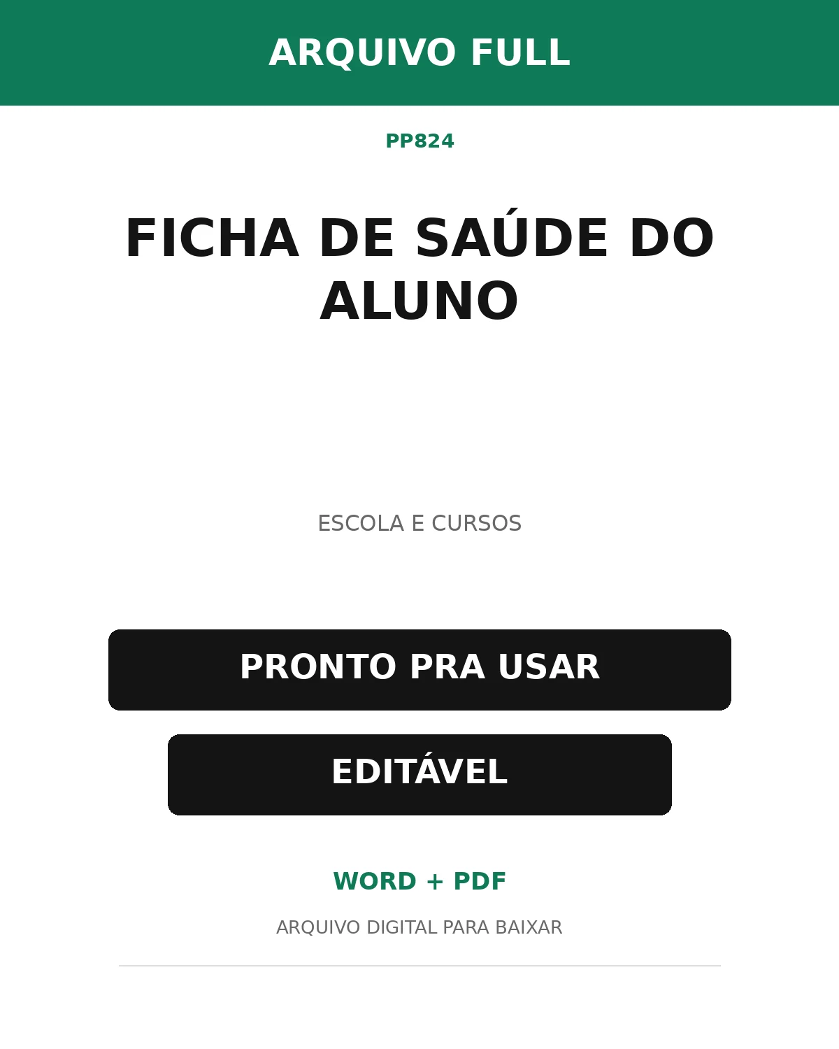 Baixar Ficha de Saúde do Aluno Online – Word e PDF