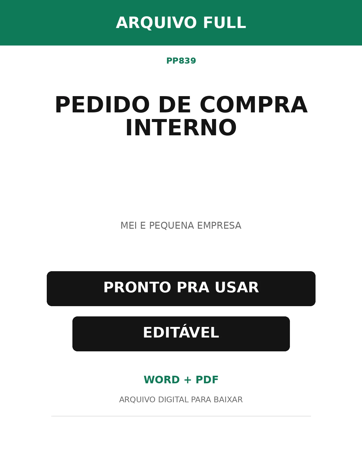 Baixar Pedido de Compra Interno Online – Word e PDF
