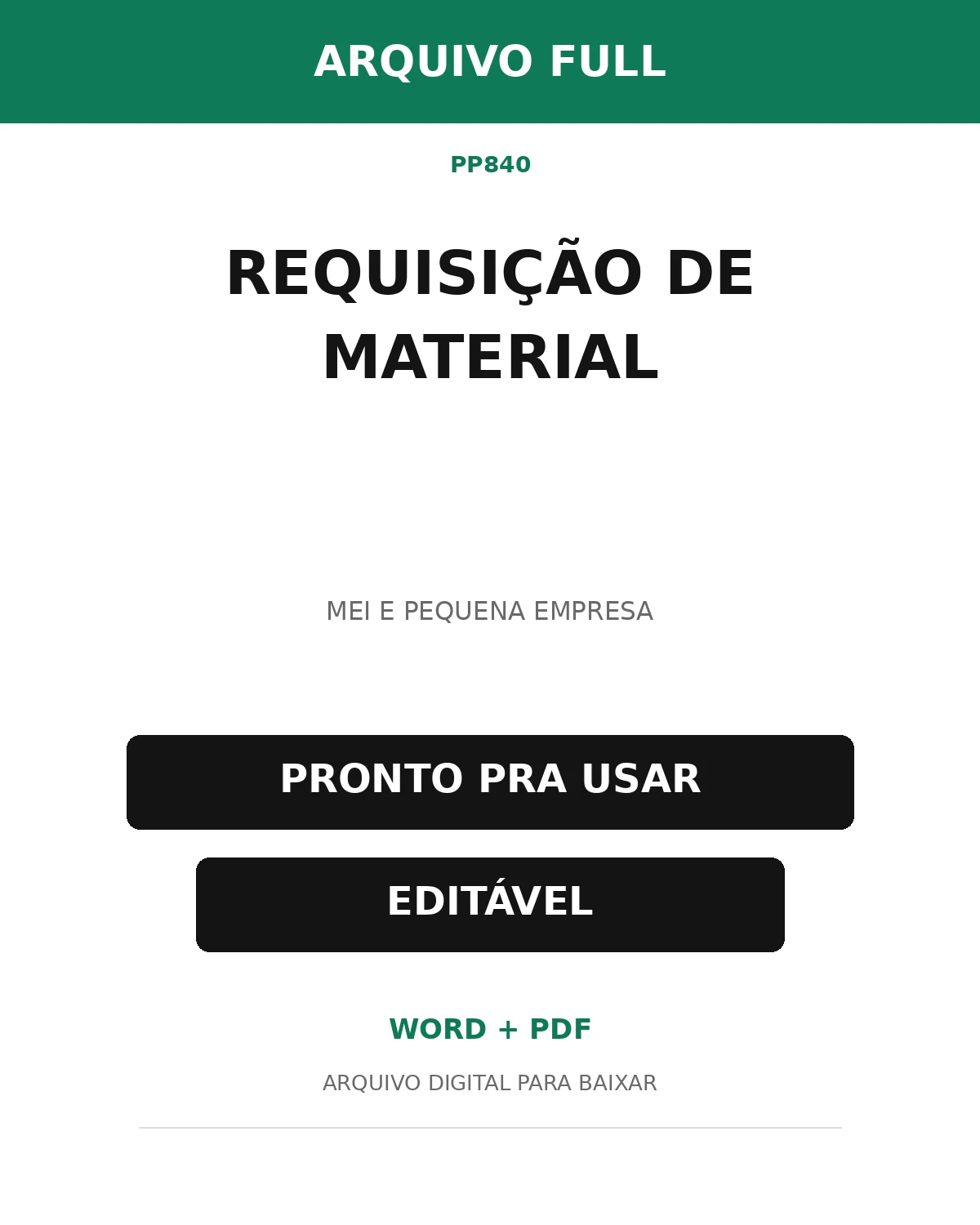 Baixar Requisição de Material Online – Word e PDF