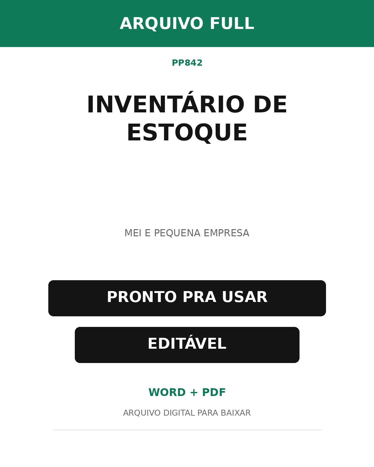 Baixar Inventário de Estoque Online – Word e PDF