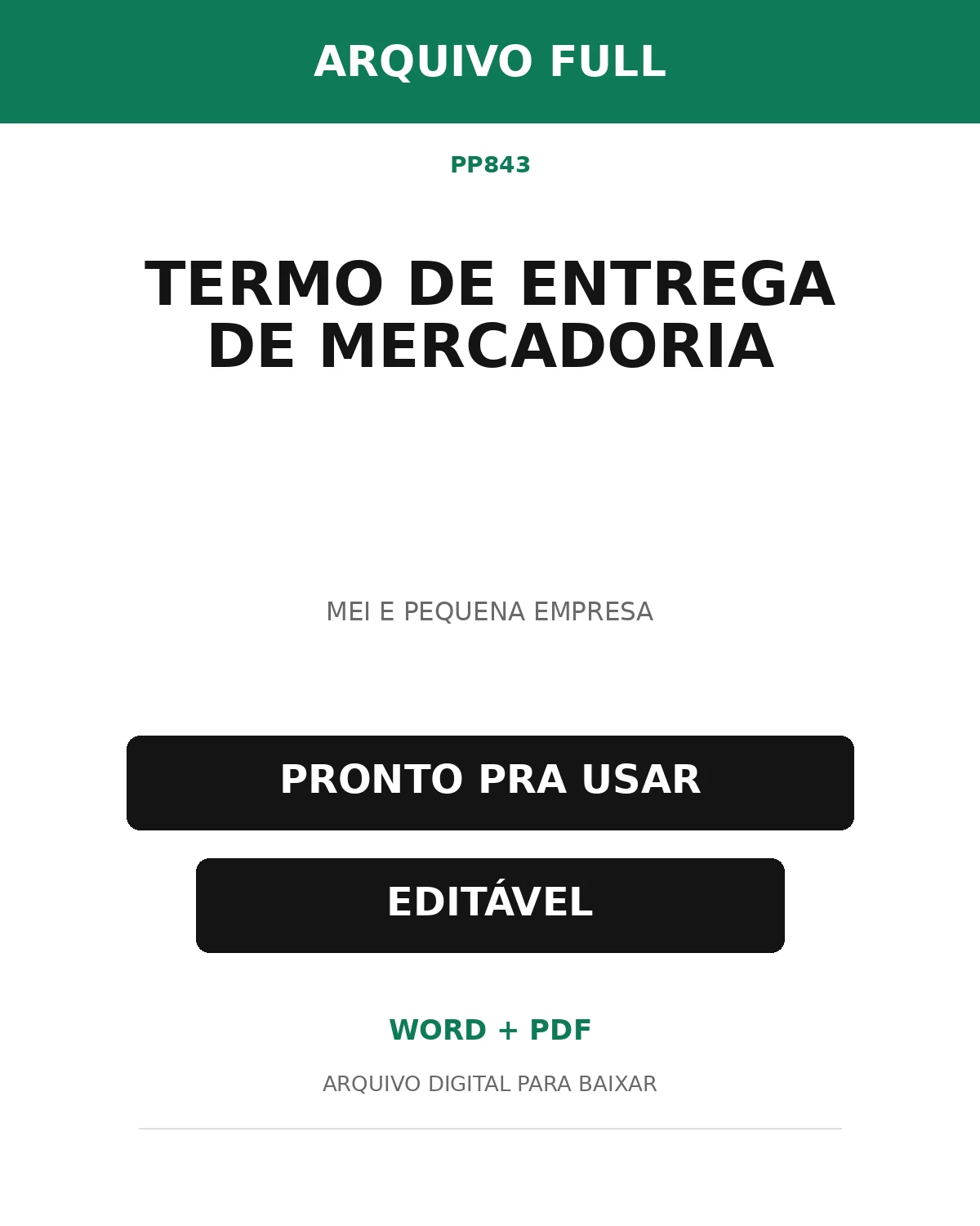 Baixar Termo de Entrega de Mercadoria Online – Word e PDF