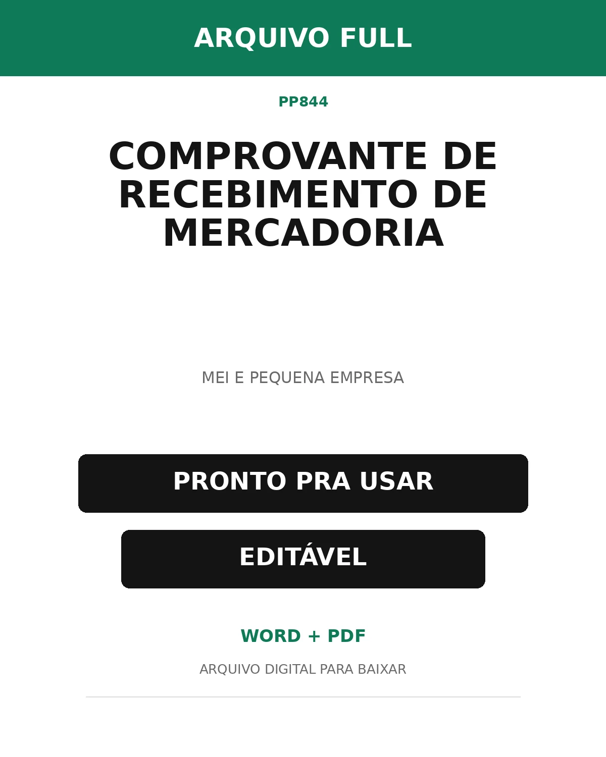 Baixar Comprovante de Recebimento de Mercadoria Online – Word e PDF