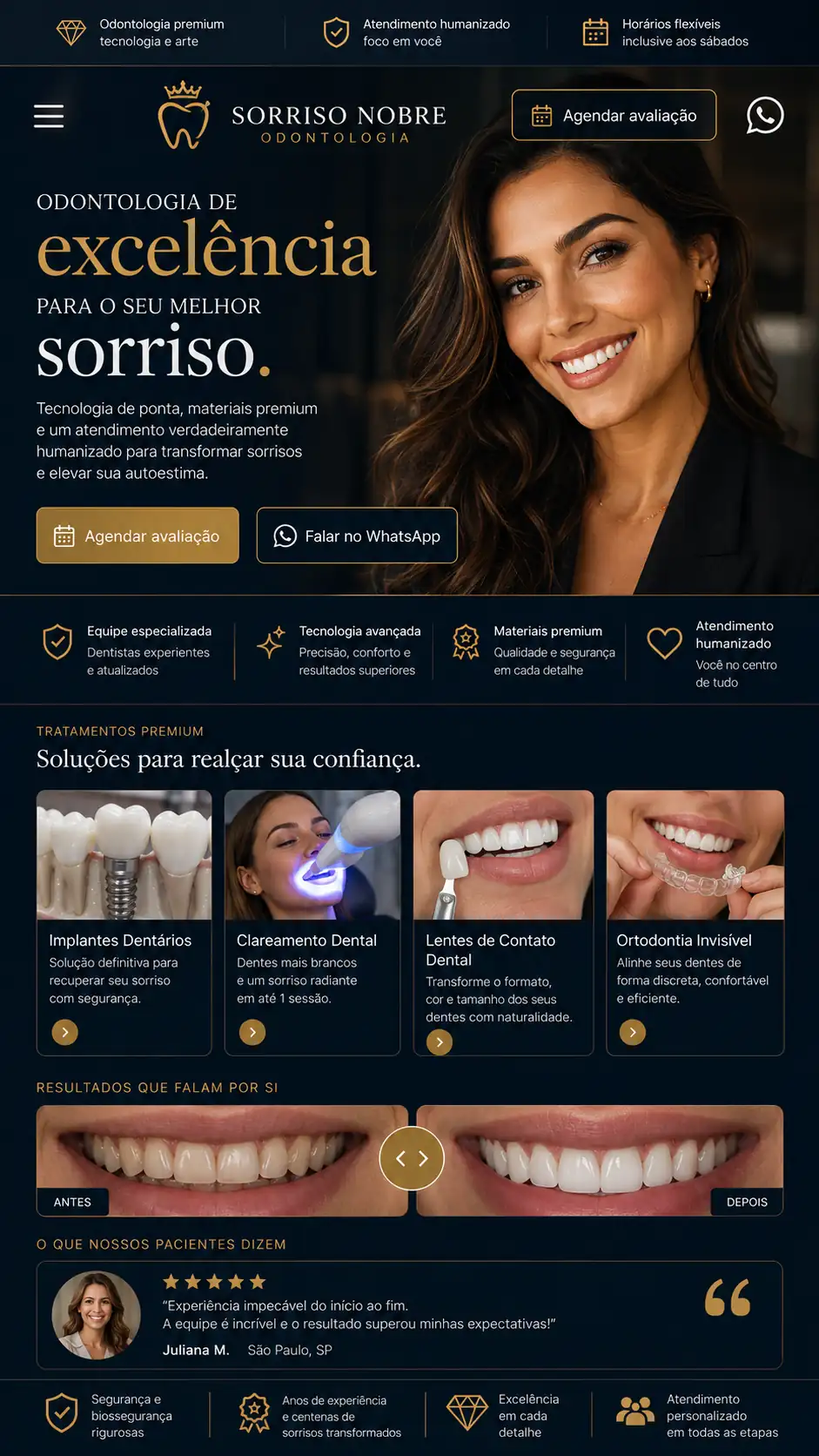 Criação de site para Clínica Odontológica Estética