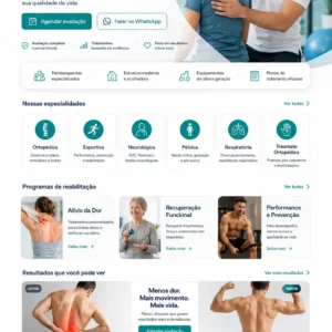 Clínica de Fisioterapia Criação de Site e Desenvolvimento de Site