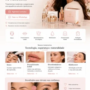 Criação de site para Clínica de Botox