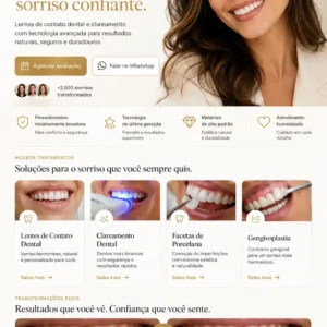 Criação de site para Dentista com Clareamento Dental