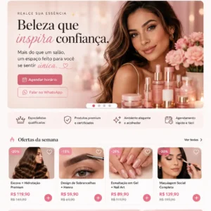 Criação de site para Studio de Beleza