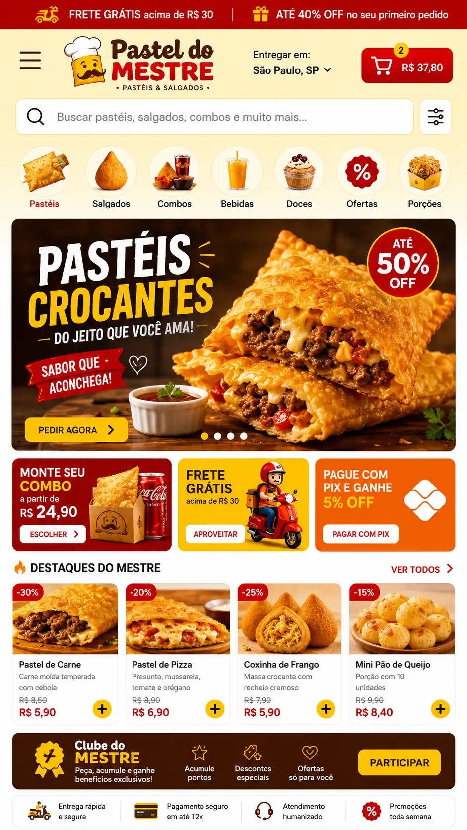 Pastelaria Criação de Site e Desenvolvimento de Site