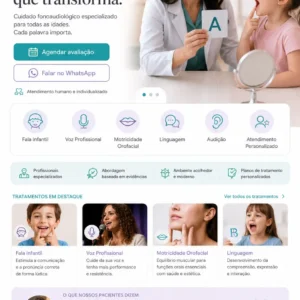 Criação de site para Clínica de Fonoaudiologia