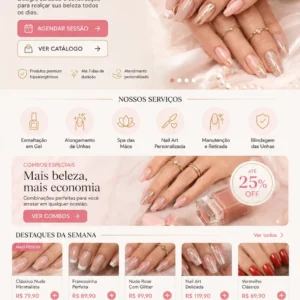 Criação de site para Manicure e Nail Designer