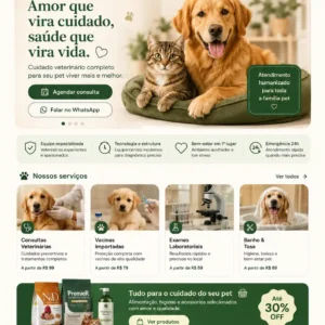Criação de site para Hospital Veterinário