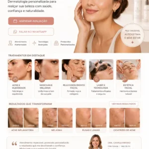 Clínica Dermatológica Criação de Site e Desenvolvimento de Site