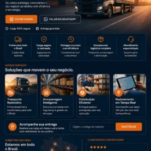 Criação de site para Transportadora e Logística