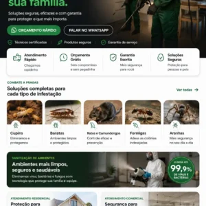 Criação de site para Empresa de Controle de Pragas