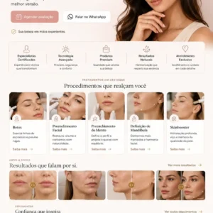Criação de site para Clínica de Harmonização Facial