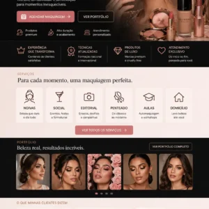 Criação de site para Maquiadora Profissional