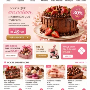 Criação de site para Confeitaria