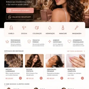 Criação de site para Salão de Beleza Premium