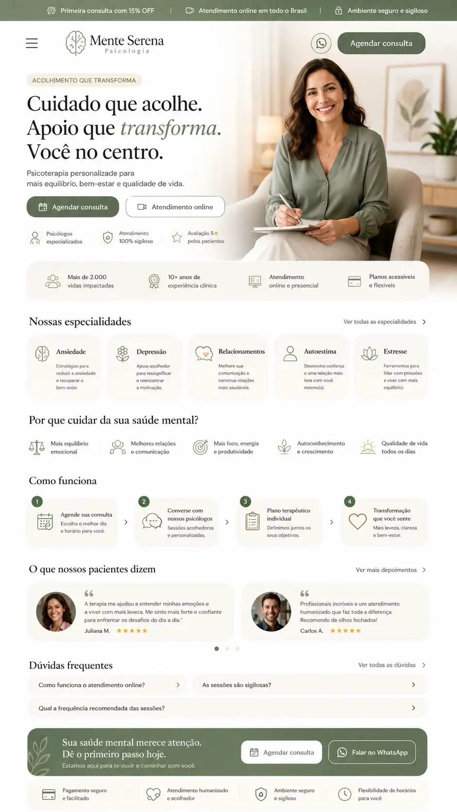 Criação de site para Clínica de Psicologia