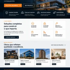 Empresa de Construção Civil Criação de Site e Desenvolvimento de Site