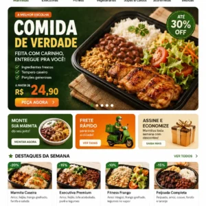 Criação de site para Marmitaria