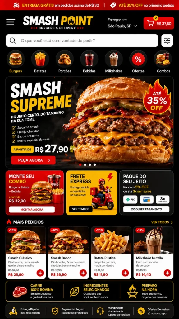 Restaurantes Delivery e Alimentação