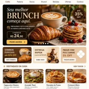 Criação de site para Cafeteria