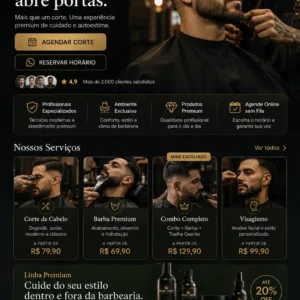 Criação de site para Barbearia Premium