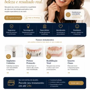 Criação de site para Clínica de Implantes Dentários