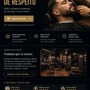 Criação de site para Barbearia Clássica