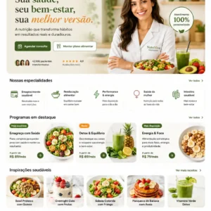 Criação de site para Nutrição e Bem-estar