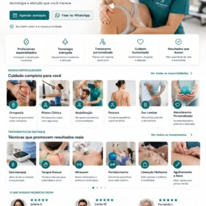 Criação de site para Fisioterapia Ortopédica
