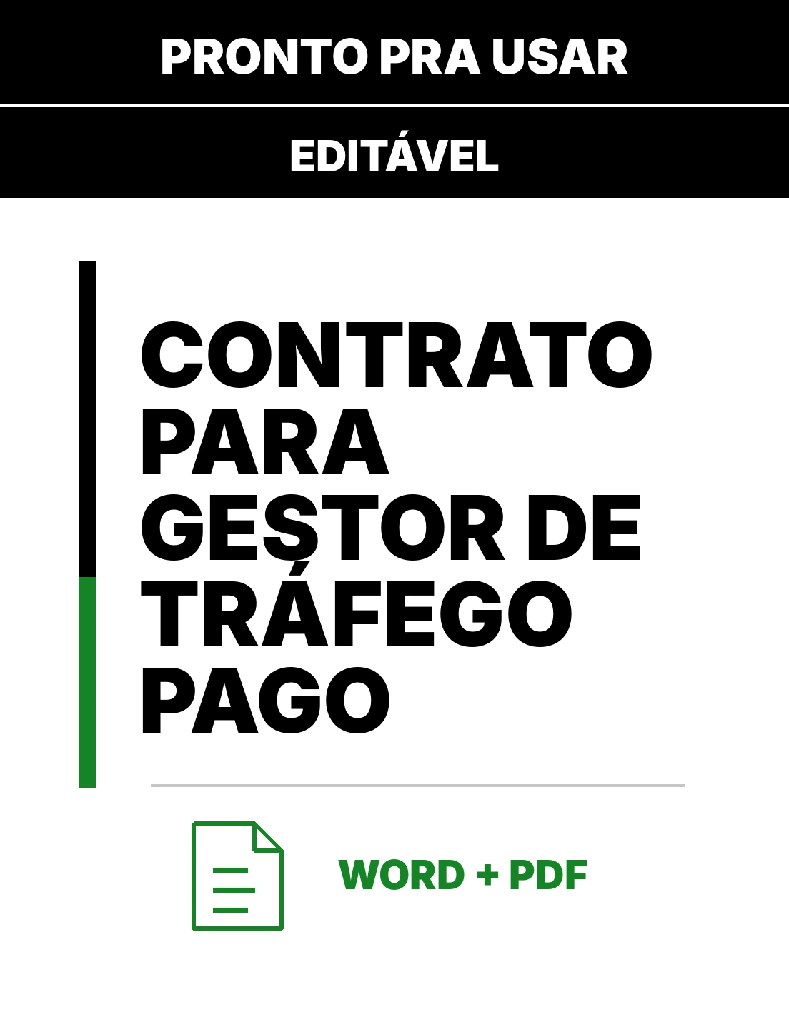 Contrato para Gestor de Tráfego Pago – Contrato de Prestação de Serviços