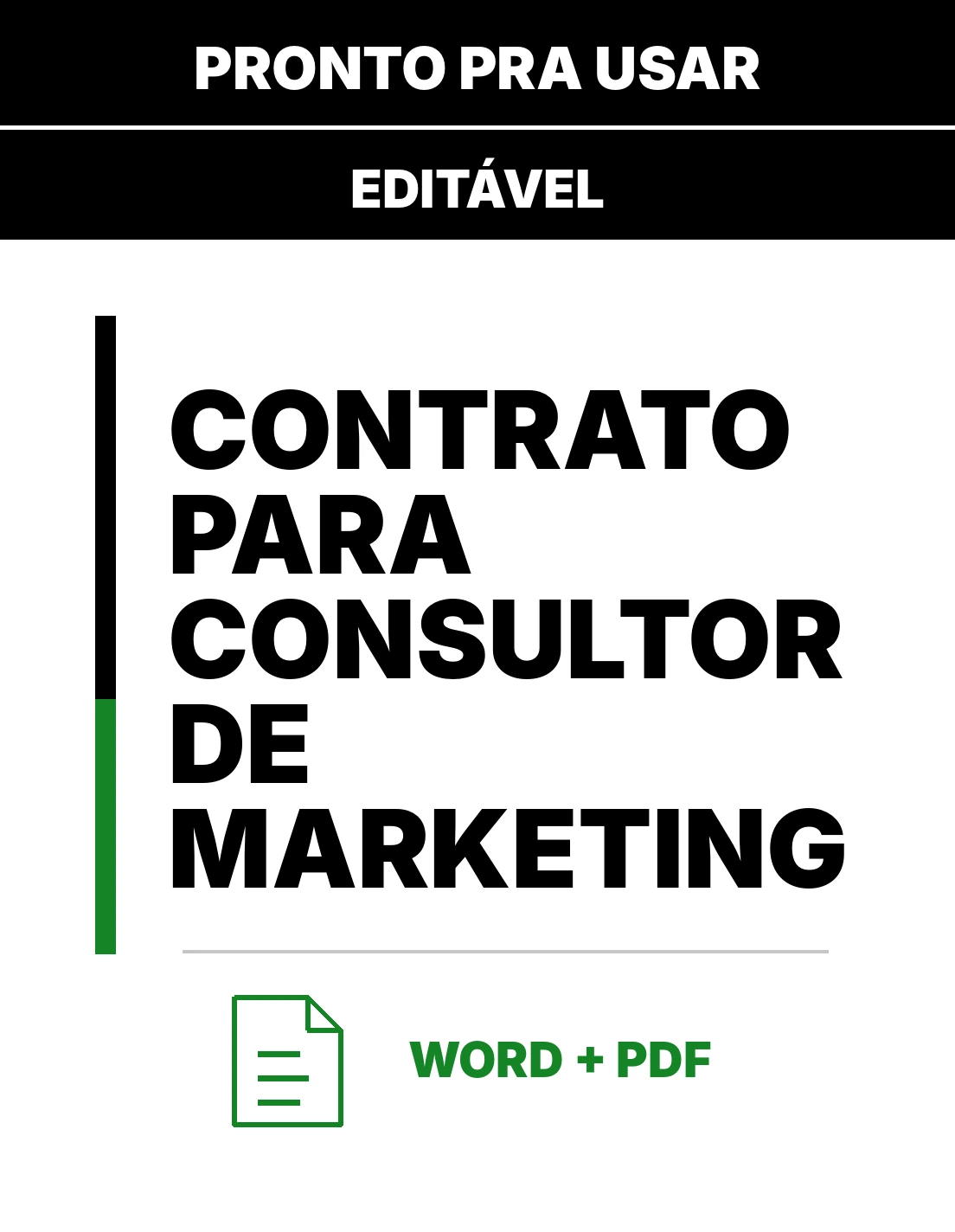 Contrato para Consultor de Marketing – Contrato Pronto para Editar