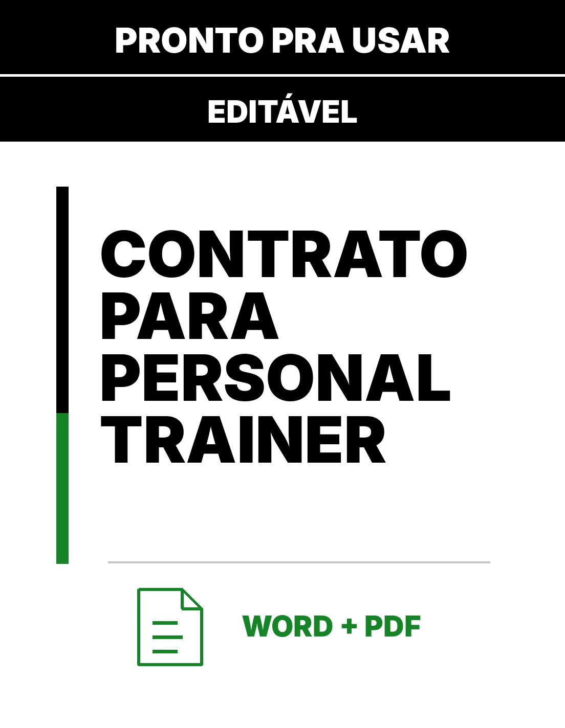 Contrato para Personal Trainer – Modelo de Contrato Word