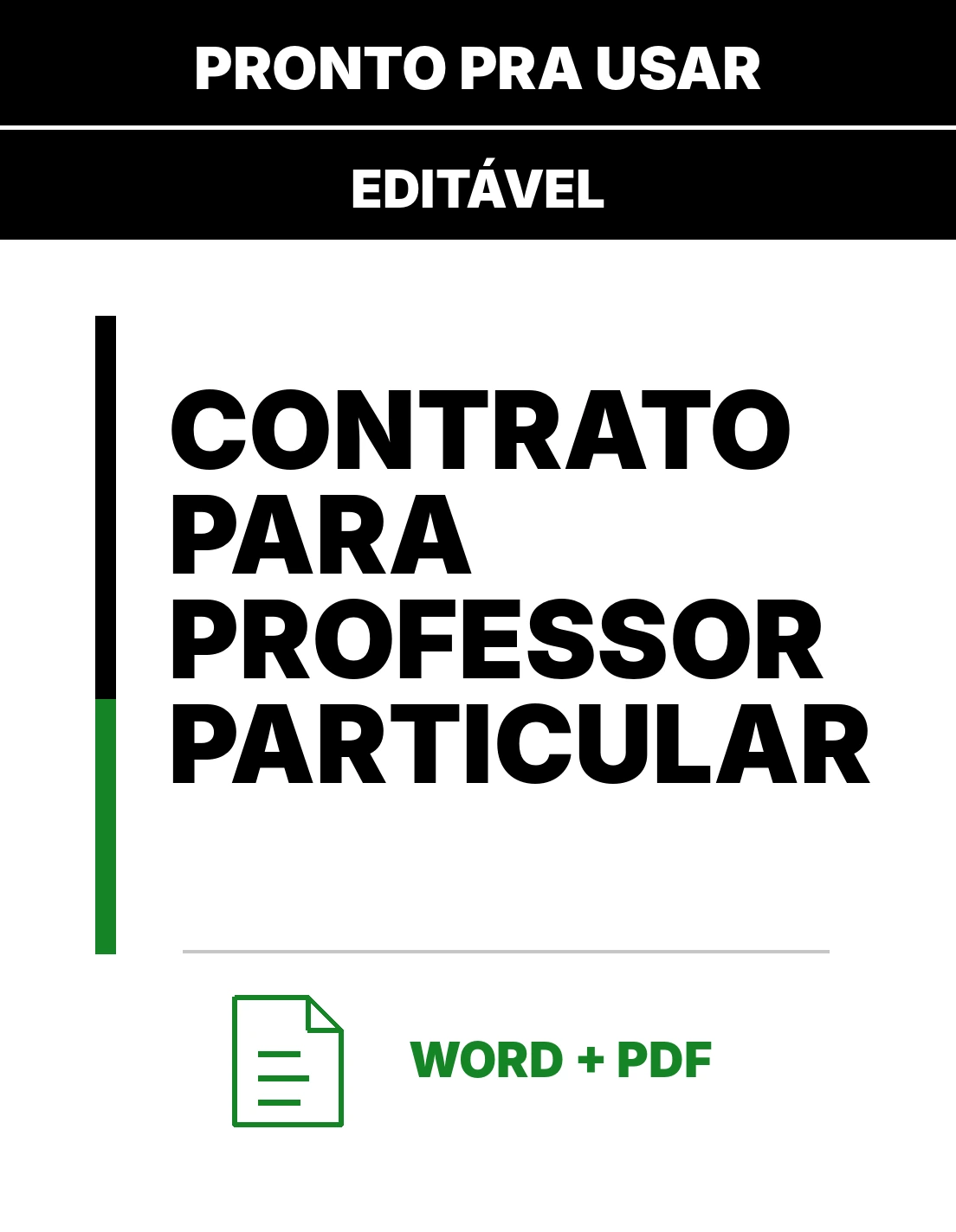 Contrato para Professor Particular – Contrato para Preencher
