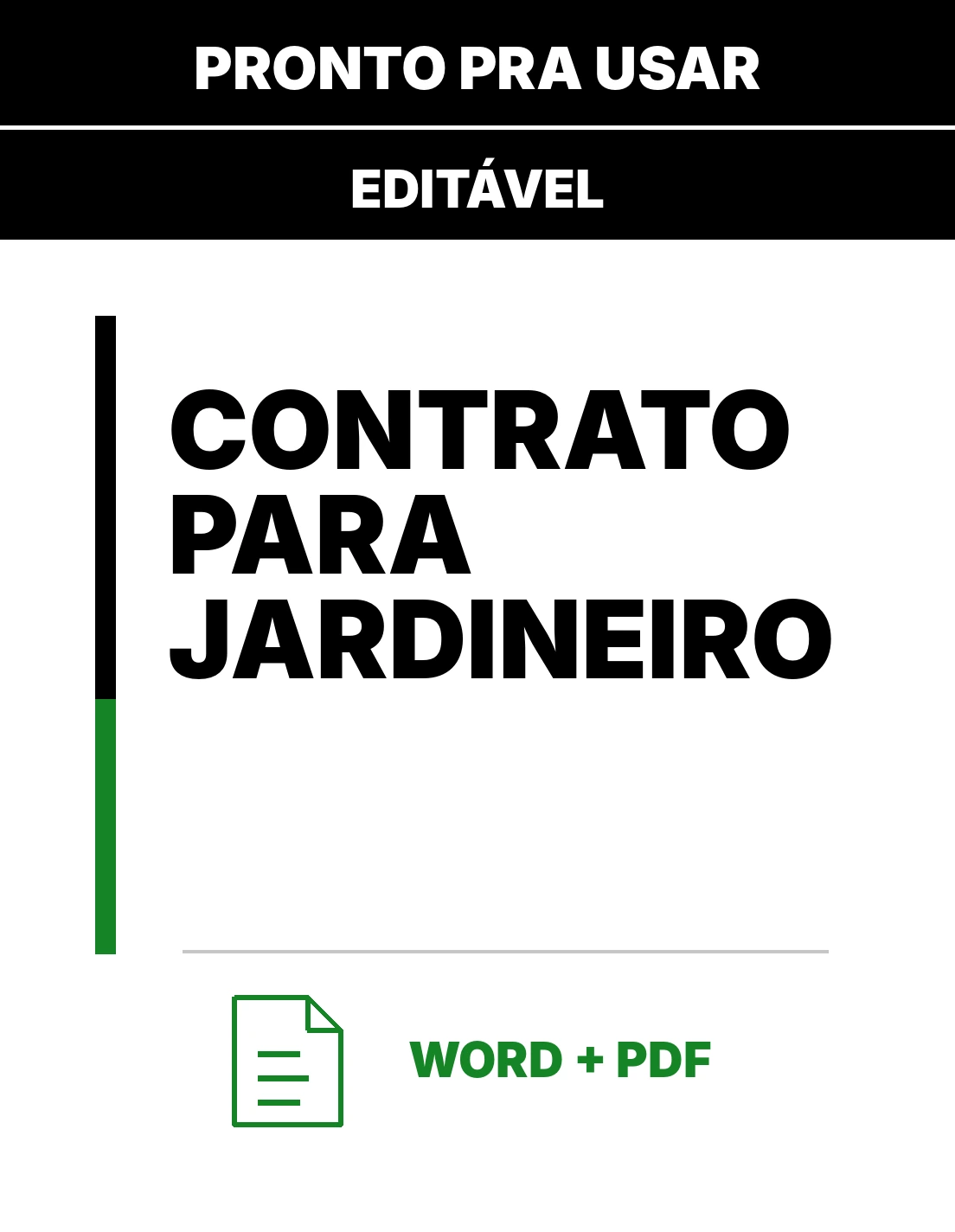 Contrato para Jardineiro – Contrato Prestação de Serviços Word