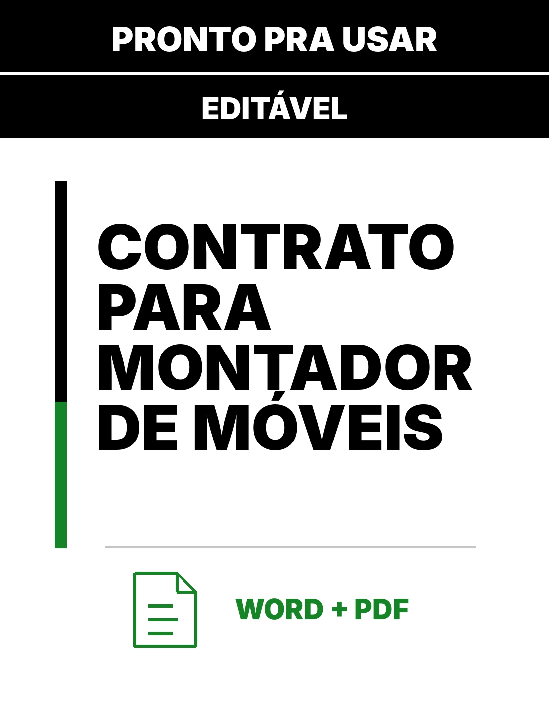 Contrato para Montador de Móveis – Contrato para Preencher