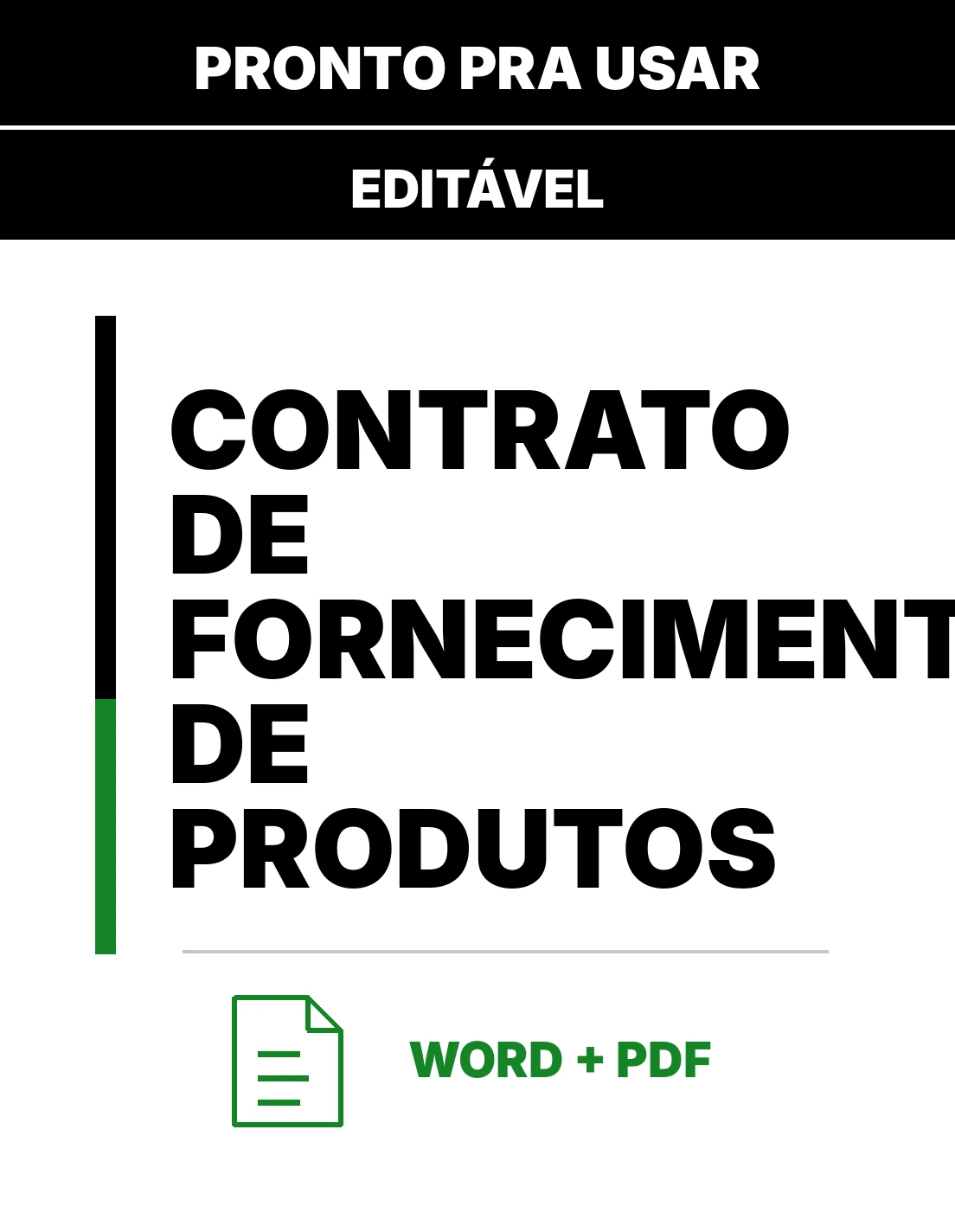 Contrato de Fornecimento de Produtos – Contrato PDF