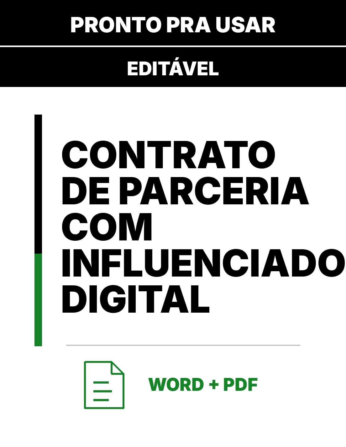 Contrato de Parceria com Influenciador Digital – Contrato Pronto para Editar