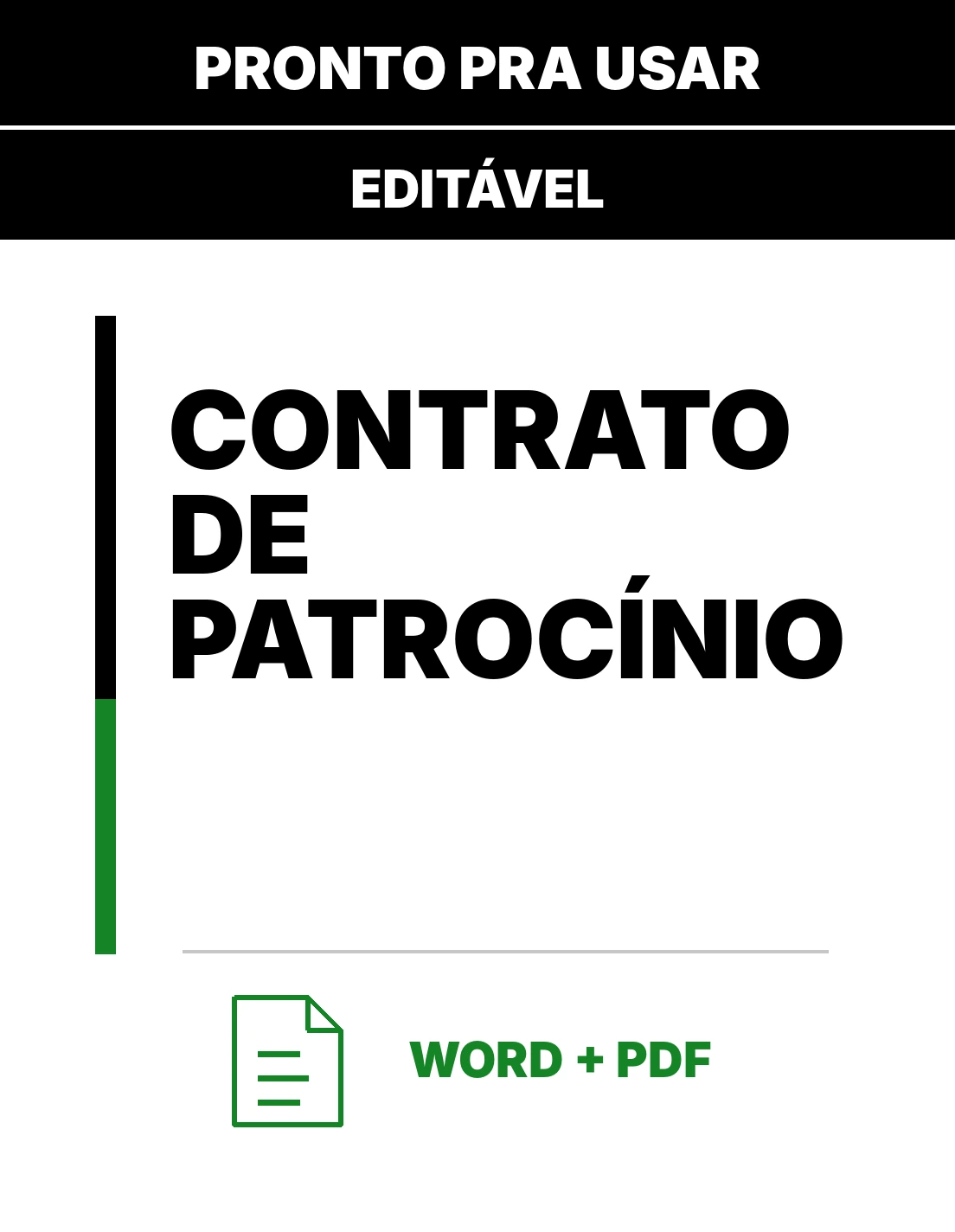 Contrato de Patrocínio – Contrato para Preencher