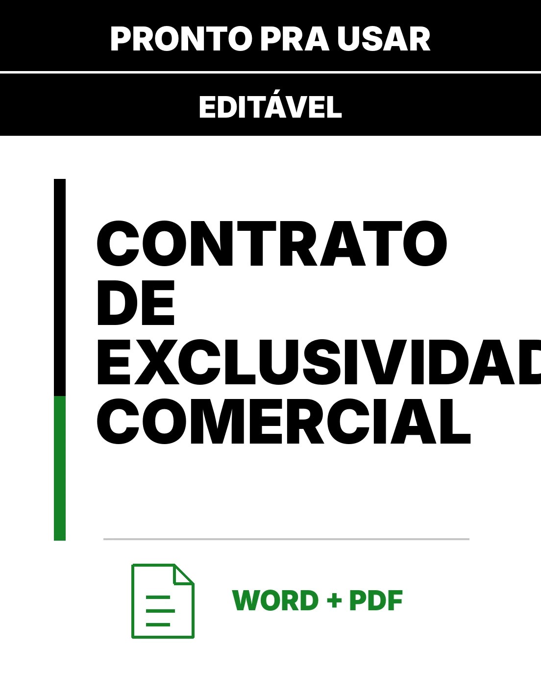 Contrato de Exclusividade Comercial – Modelo de Contrato