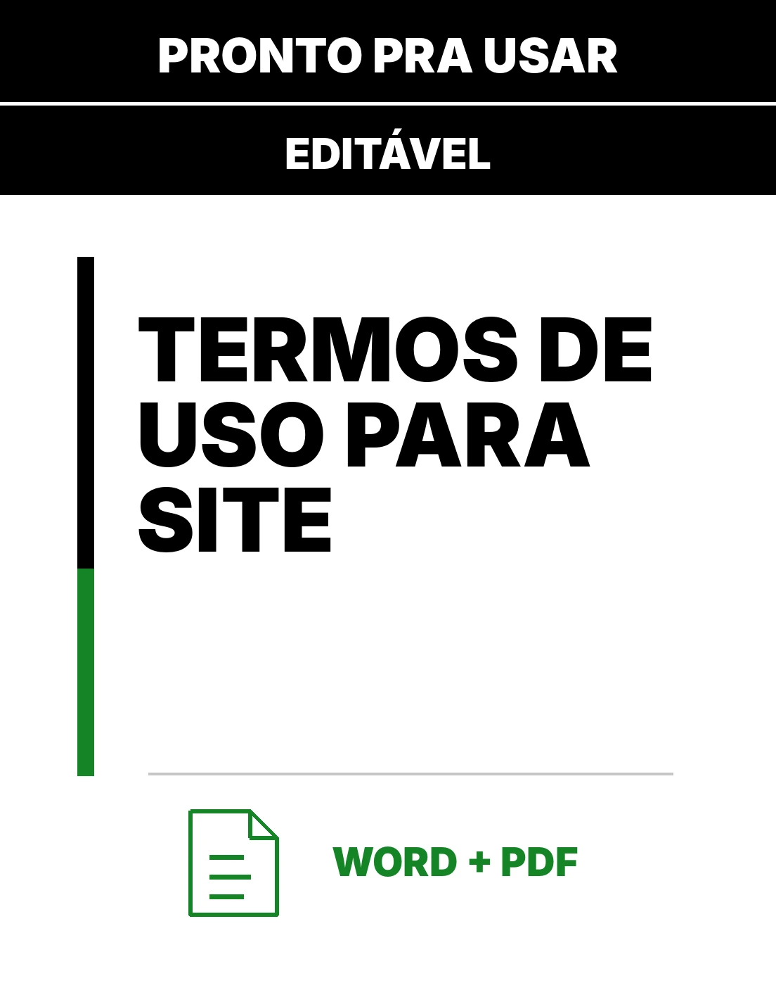 Termos de Uso para Site – Modelo de Termo Editável em Word