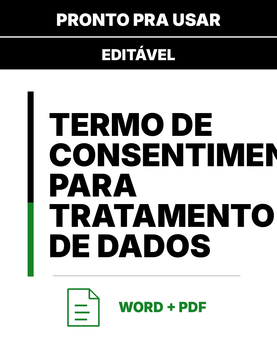 Termo de Consentimento para Tratamento de Dados – Modelo de Termo Editável em Word